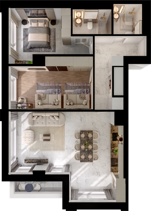 Floor plan for residence N6–07